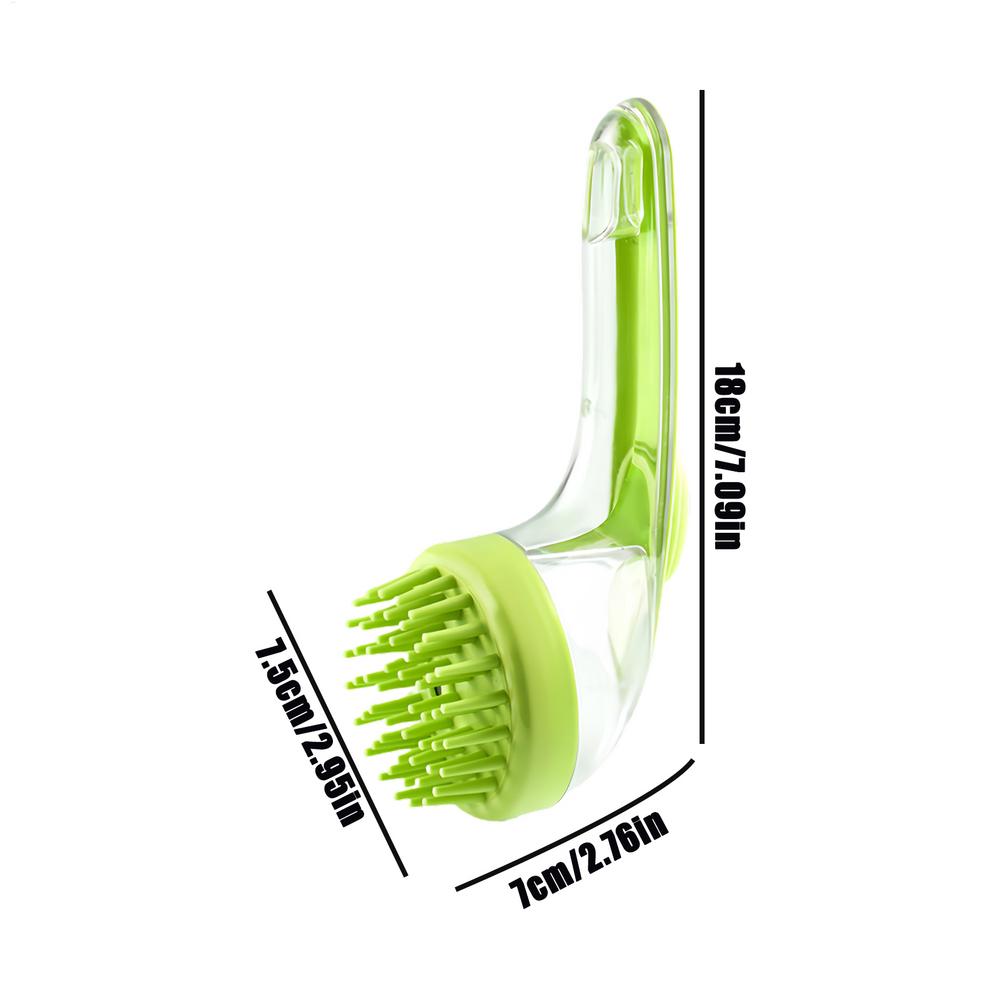 

Pet cat and dog bath brush long handle massage care soft bath brush can fill liquid bath ball brush pet accessories dog cat tool зелений