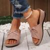 Spring and summer new slope heel slippers women's thick bottom women's sandals casual light large size ladies