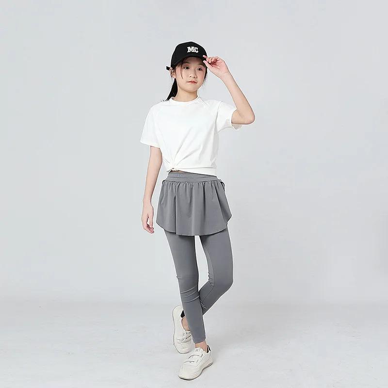 Panty's voor kinderen Sneldrogend Effen Anti-muggenbroek Meisjeslegging Casual Sport Culottes Tiener Kinderbroek 12 13 Jaar