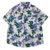 Women Retro Hong Kong Style Floral Print Short Sleeve Shirt Plus Size Hawaiian Vacation Casual Beach Blouse For Summer