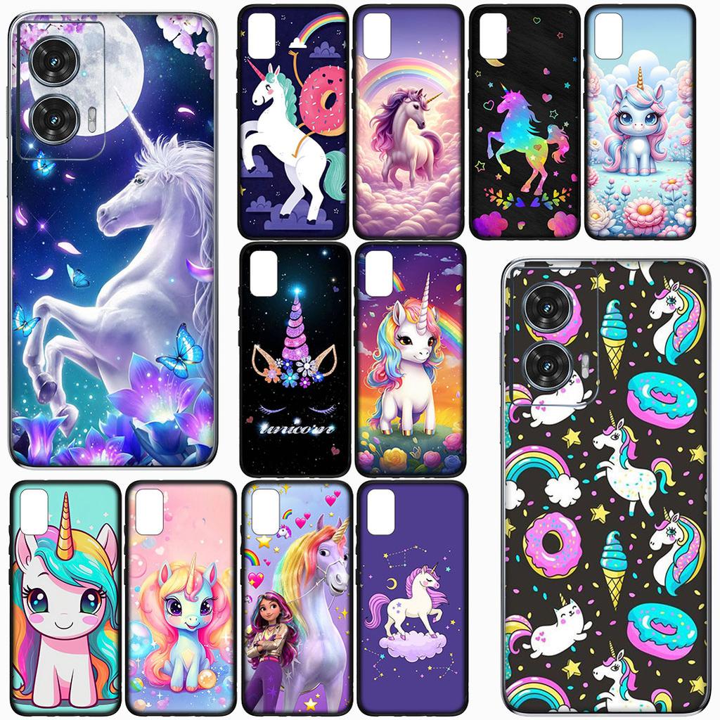 Für Motorola Moto G86 G57 G67 G24 G15 G54 Power G13 G14 G34 G35 G45 G60 G53 G55 G64 G75 G72 Handyhülle Einhorn Cartoon Pferd