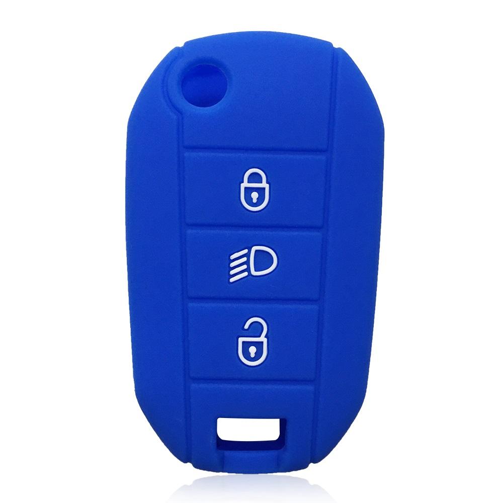 Autoschlüsselabdeckung Hülle Halter Set für Peugeot 3008 208 308 RCZ 508 408 2008 407 307 4008 Schlüsselhülle für Citroen Berlingo