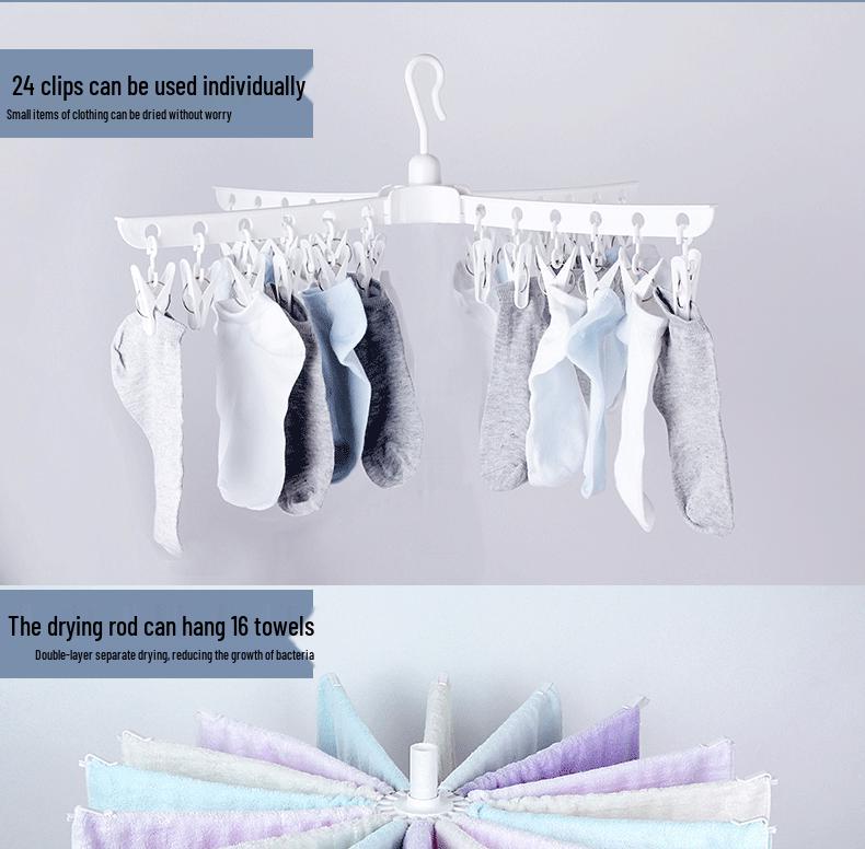 Varal Dobrável de Aço Inoxidável para Roupas de Bebê e Toalhas para Quarto