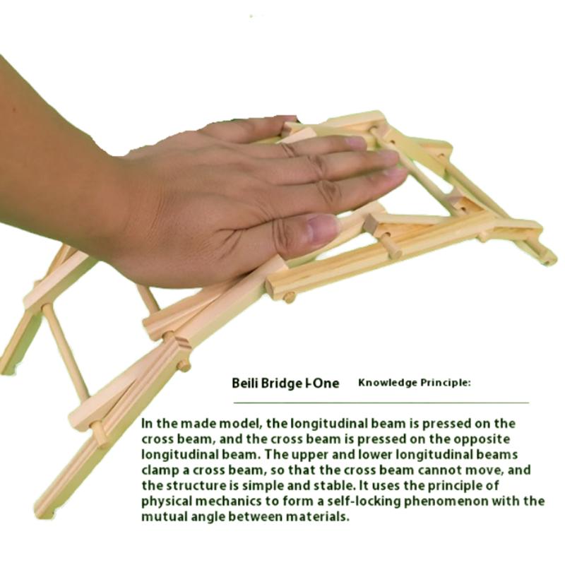 Diy Building Assembly Model Kits Wood Craft Bridge  Model Montessori Educational Science Learning Experiment Children Toys Game