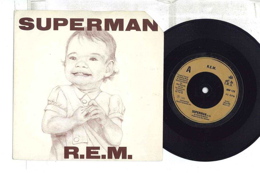 7inch Record REM - Superman / White Tornado IRM128 IRS 1986 UK Rock Used