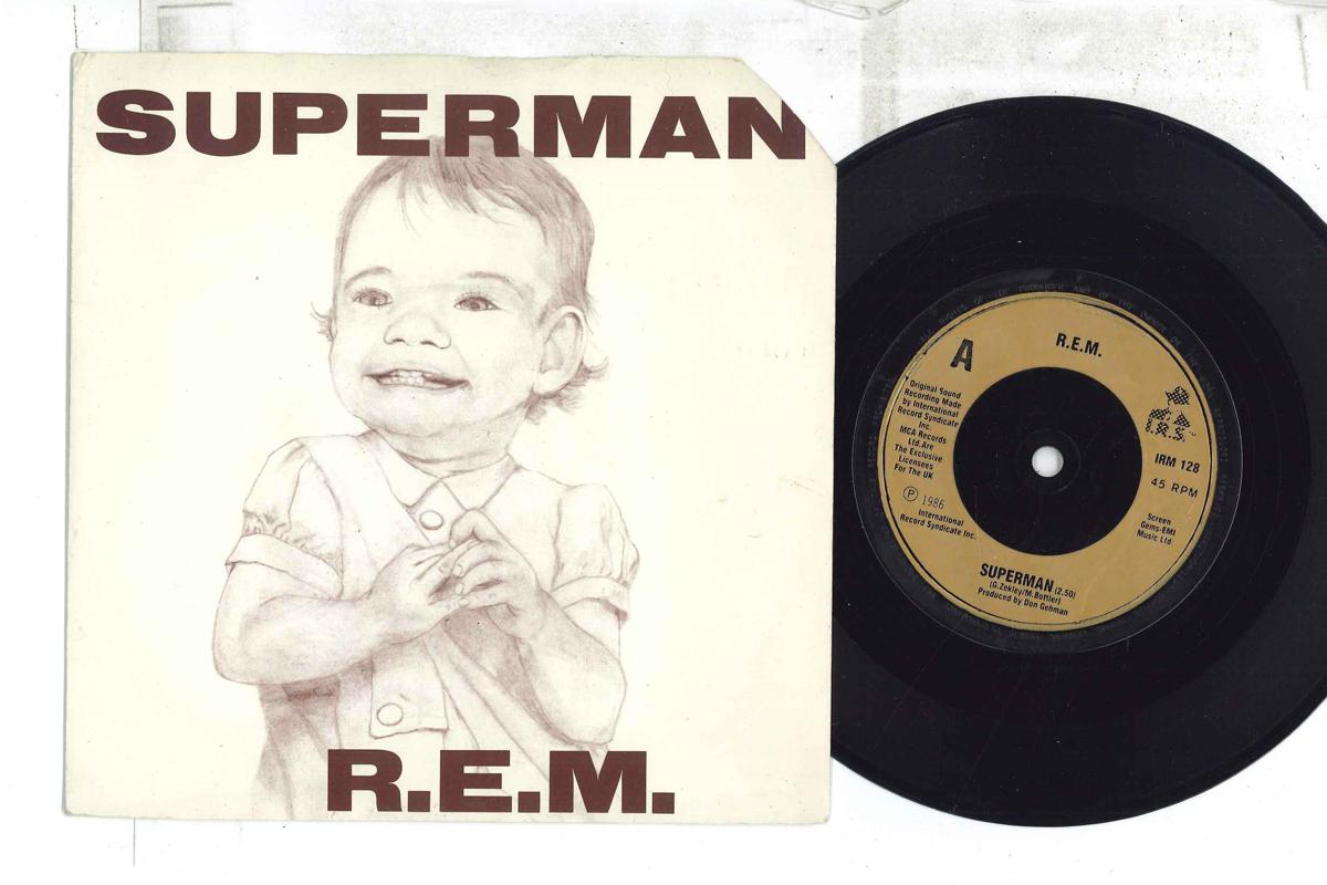 

7inch Record REM - Superman / White Tornado IRM128 IRS 1986 UK Rock Used