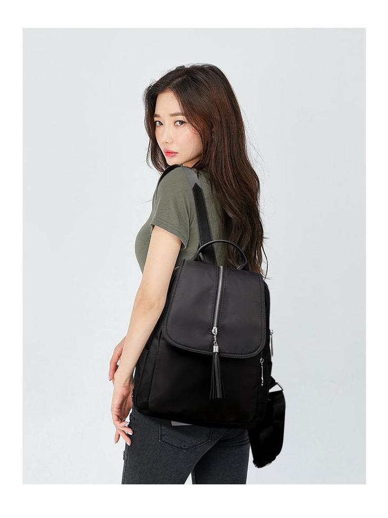 Women's Trendy 2025 Korean Style Travel Backpack - Casual Outdoor Nylon Double Shoulder Bag