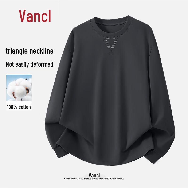 VANCL Men's Long Sleeve Pure Cotton Heavyweight T-Shirt