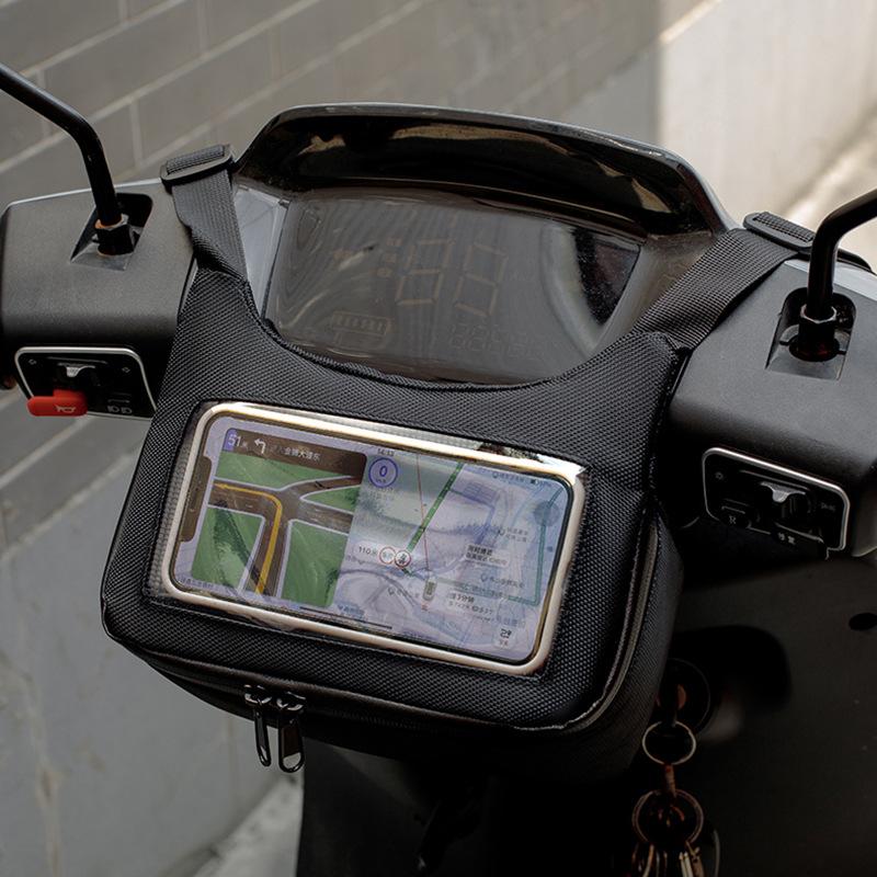Touchscreen Wasserdichte Lenker-Aufbewahrungstasche für Motorrad, Roller (Vespa, Honda, Universal) für Outdoor-Fahrradtouren, Navigations-Hüfttasche
