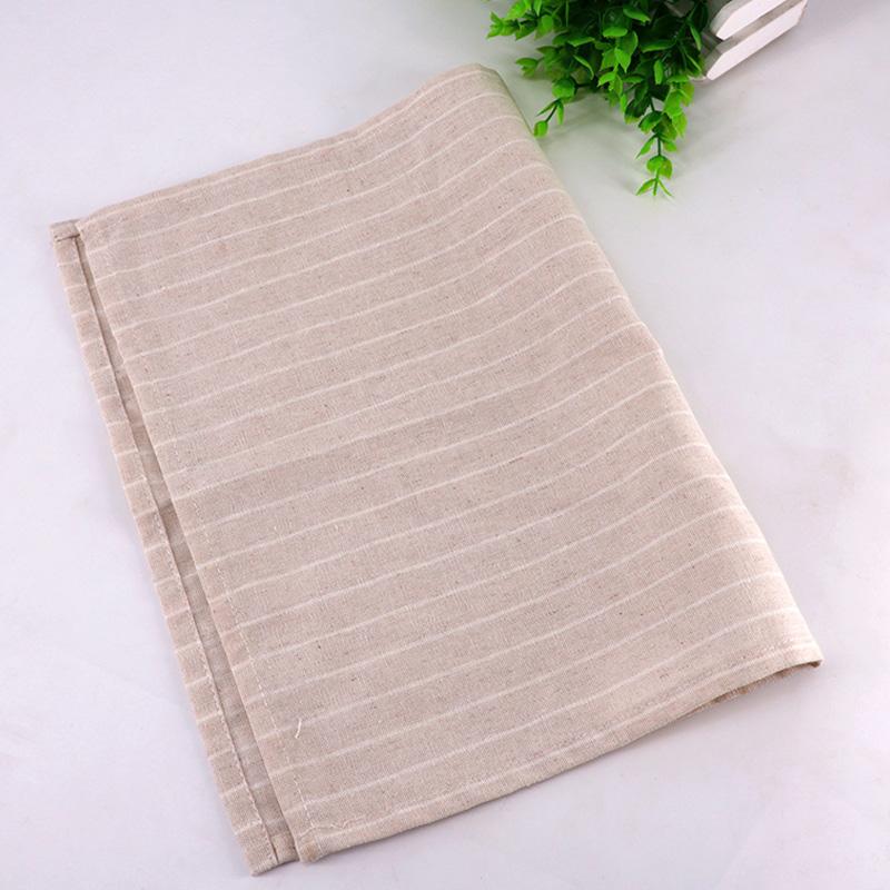 Customized Cotton Linen Recycled Restaurant Basic Table Cloth Stock Stripe Napkin