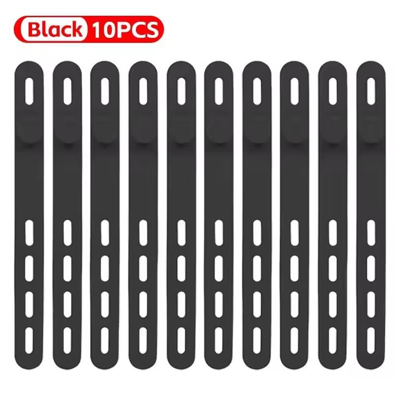 Cable Organizer Reusable Silicone Cable Ties Desk Winder Wire Management Clips for Earphone USB Cord Mouse Home Office Travel