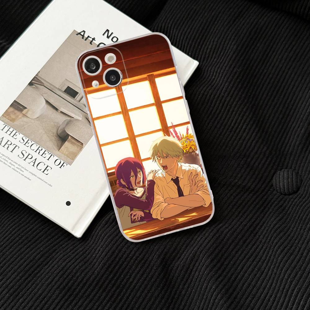 Anime C-Kettensäge M-Mann Handyhülle Für iPhone 11 13 16 12 17 14 15 Pro Max Plus Weiche Klare Rückseite Hülle
