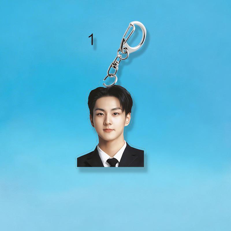 ENHYPEN Acrylic Keychain Cute Member Portrait ID Photo Pendant Bag Charm Kpop Fan Merchandise Collection Key Ring Backpack Accessory Gift