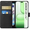 Coque pour Honor 600 Lite 5G - Portefeuille Noir Rabat Clapet Aimanté Rangement Cartes Phonillico®