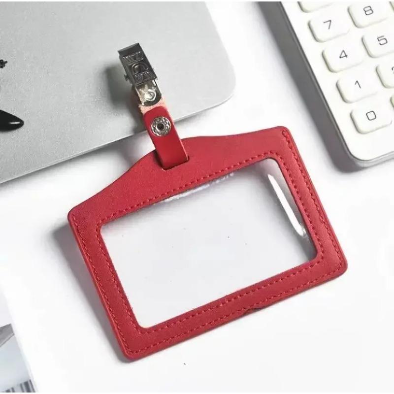 Leather Work Card  Cover Card Clip Cowhide Nameplate Cowhide Nameplate Elevator  Access Control School  Doctor Bus Card