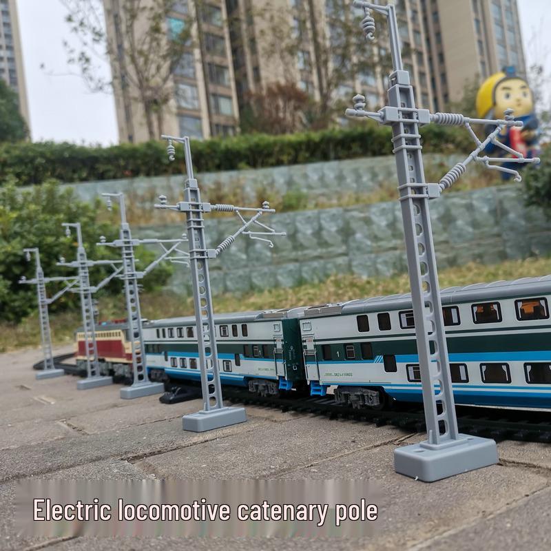 Electric Locomotive Train Catenary Pole for Model Railways - Sand Table Accessory