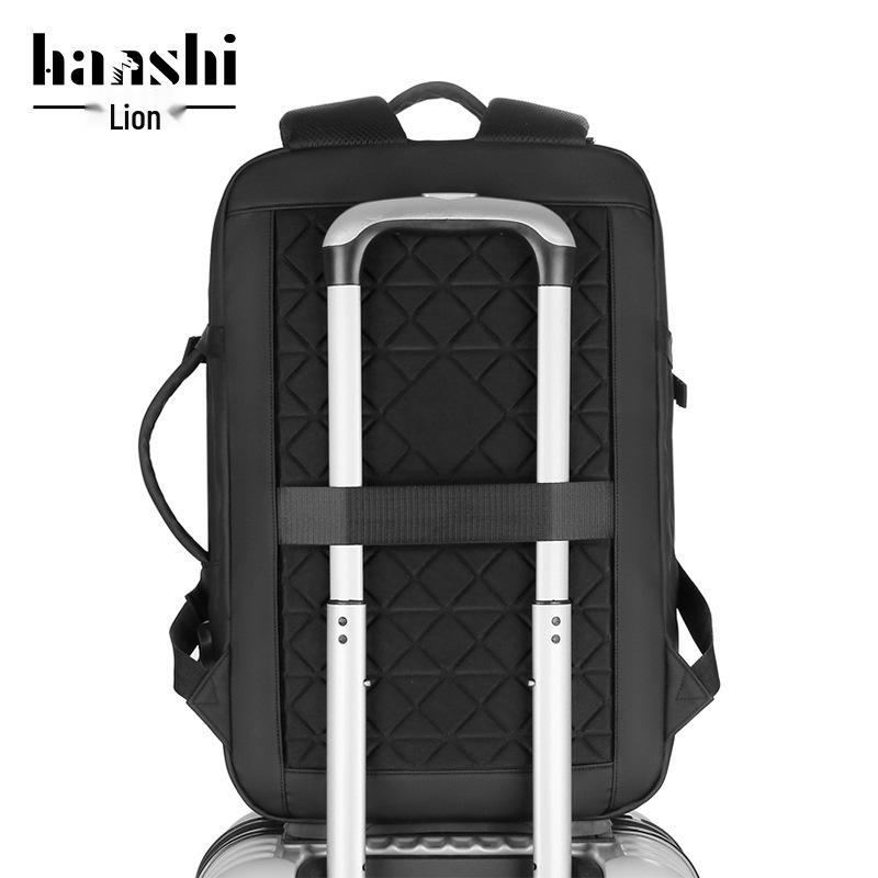 Men's Business Travel Backpack - High-End, Large-Capacity, Waterproof, Fashionable Computer and Shoulder Bag.