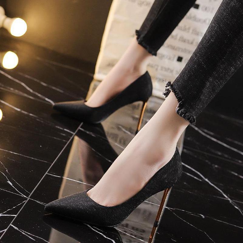 Summer Champagne Color Fine with High-heeled Shoes Female Spring and Autumn Pointed Sexy Sandals