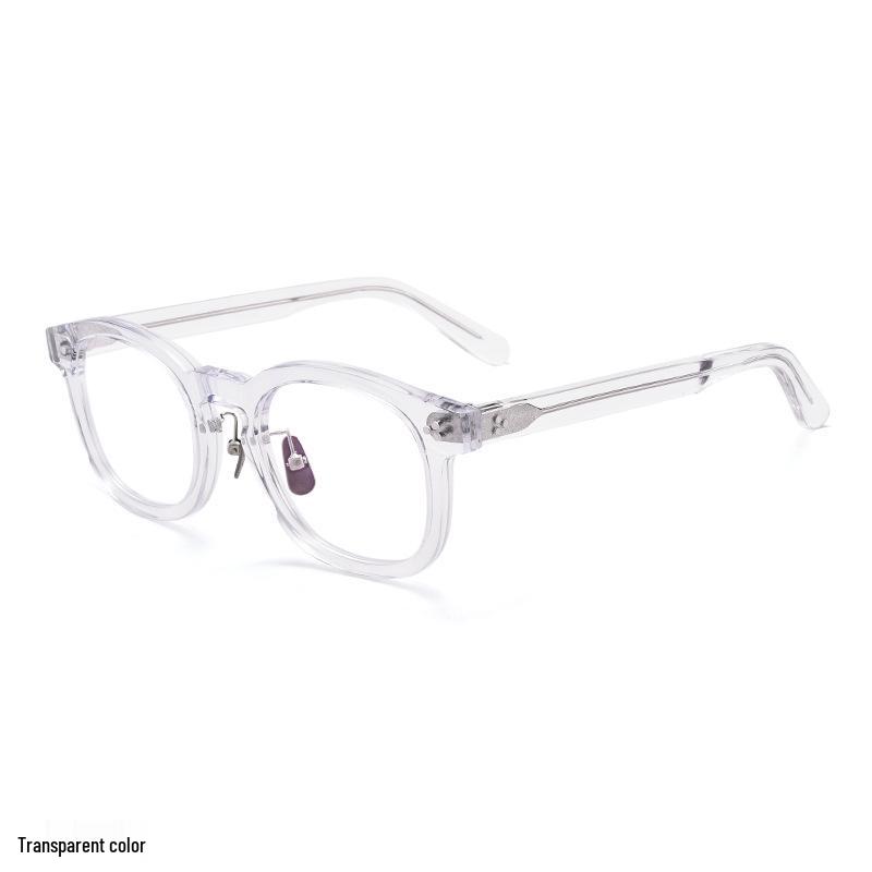

Shawn Yue Retro-Style Co-Branded Eyeglass Frame: Unisex Handmade Transparent Acetate for Myopia, Limited Edition Trendy Taipei прозорий