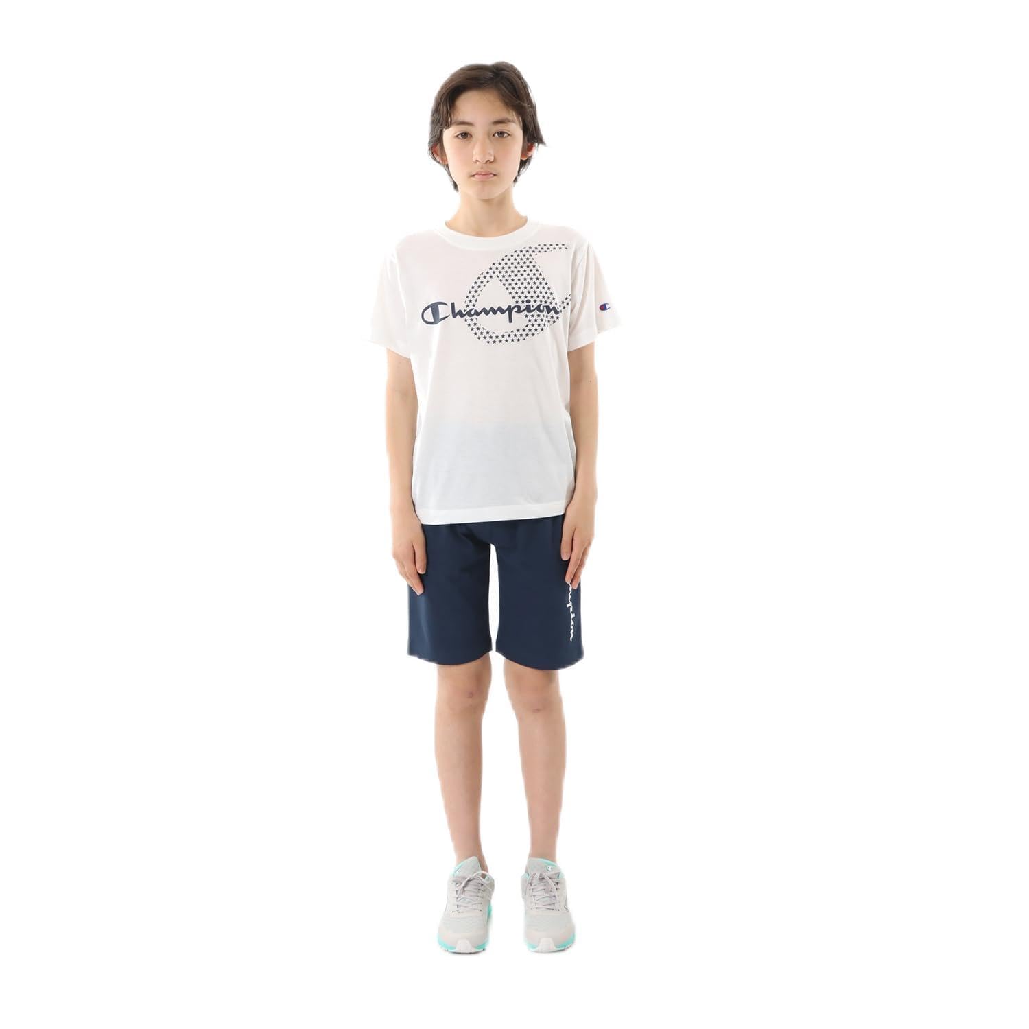 

Champion Short Sleeve Crew Script School Kids T-Shirt, Neck, Logo, Boys, White, CK-ZS321 белый