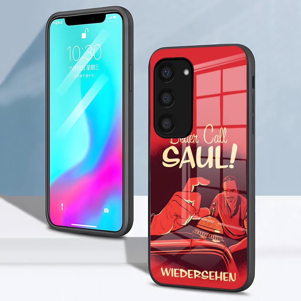 

B-Better C-Call Saul Чехол для телефона из сериала для Samsung S26 S25 S24 FE S23 S22 S21 Plus S20 Ultra Note20Ultra Черная стеклянная крышка Galaxy S22 plus5G