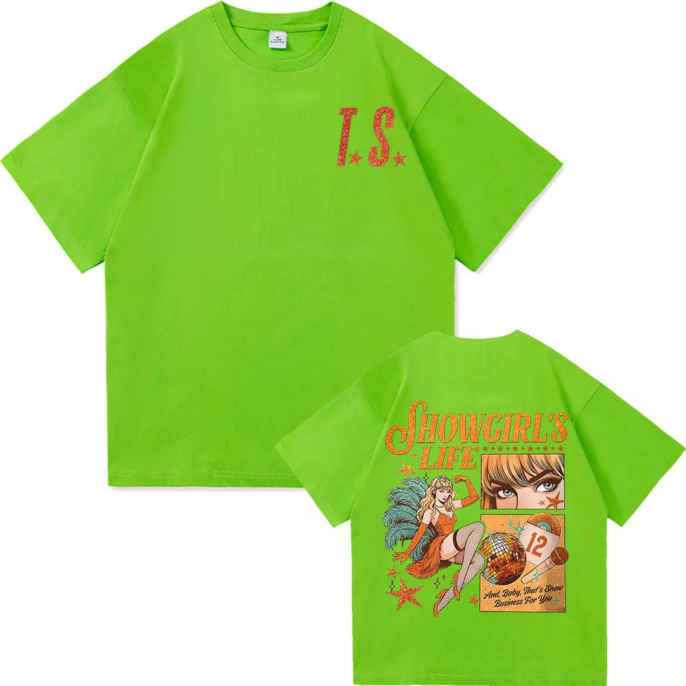 New Album The Life of A Showgirl T Shirt Fashion UnisexWomen Aesthetic TS TShirt Unisex High Quality Vintage Cotton Tees Shirts