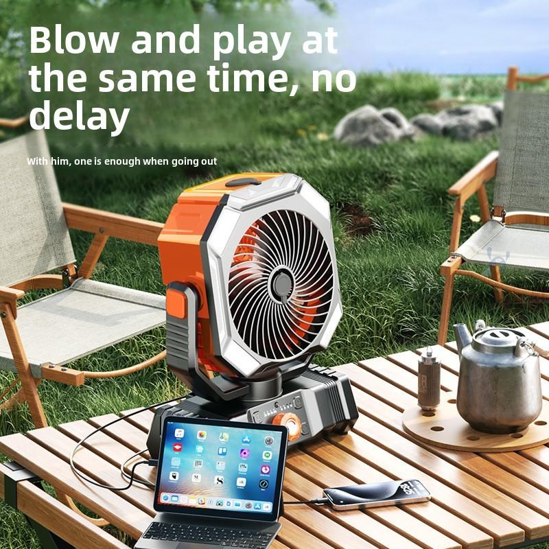 Outdoor Usb Rechargeable Mini Fan With Mist Spray For Camping And Dorm Rooms