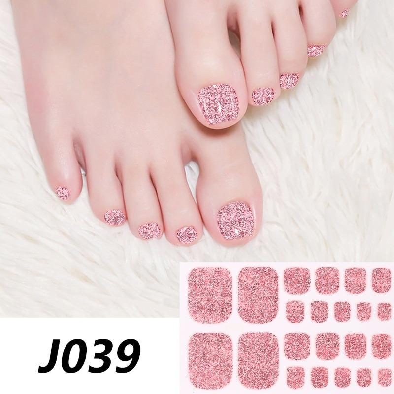 

The New Pure Foot Stickers with Glitter Are Now Available for Full Checkered Nail Art J039