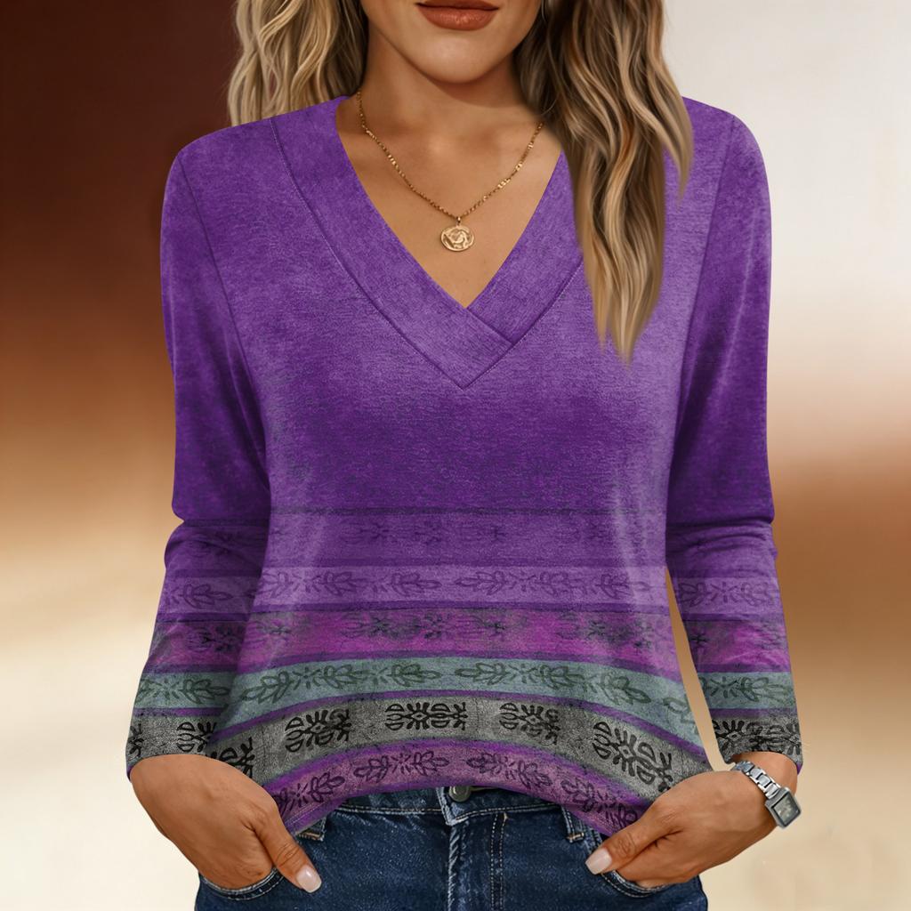 Langarmshirts für Damen, niedlicher Aufdruck, Grafik-T-Shirts, Blusen, lässig, Übergröße, Basic-Tops, Pullover
