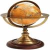 Antique Brass World Map Globe – 27 Cm Nautical Desk Décor with Astrolabe Armillary Sphere Design