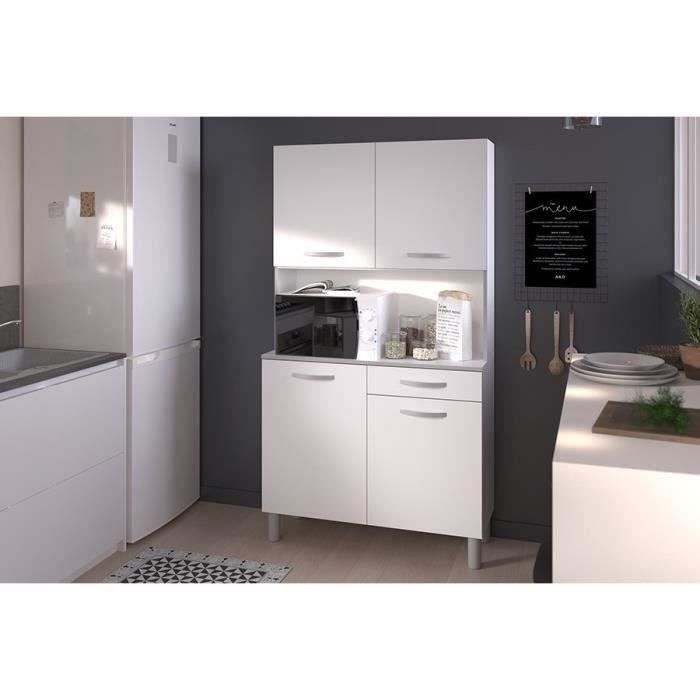 Kitchen Sideboard - White - Contemporary - 4 Doors - OSLO - L 101 Cm