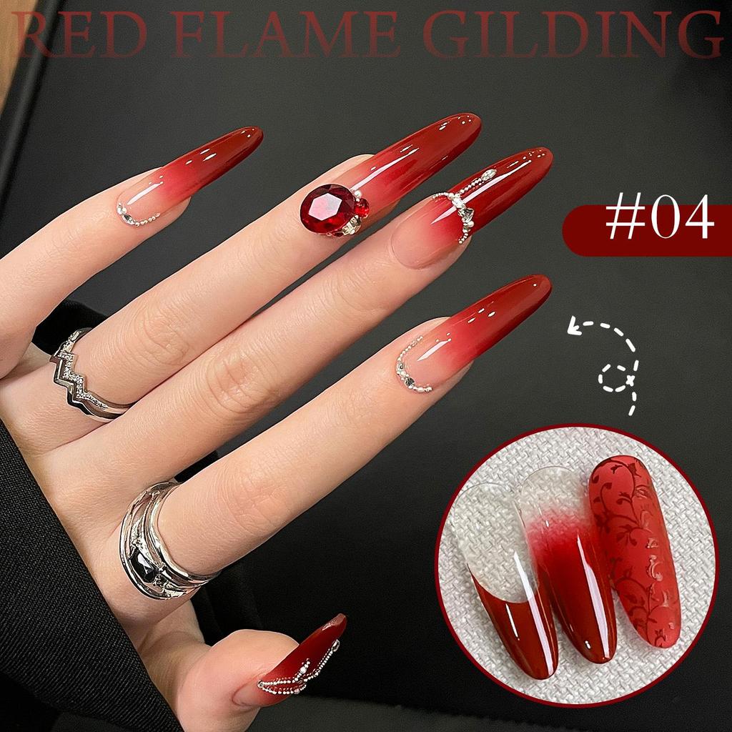 Fiery Gold Quad-Grid Gel Polish: Mini Series for Painting & Gradient Nail Art—Salon Exclusive