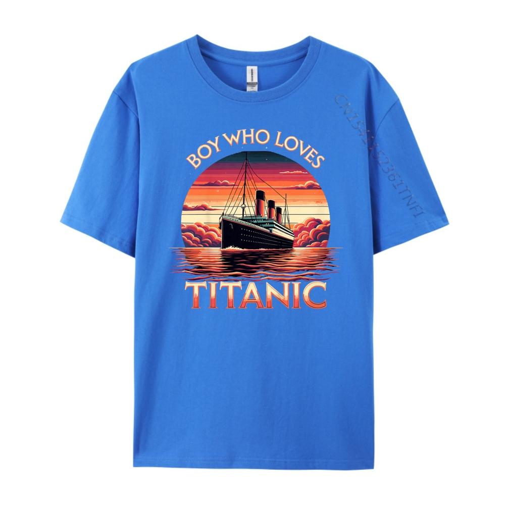 Kids Who Loves The Titanic XS Graphic T Shirts Youth T Shirt Men Vintage