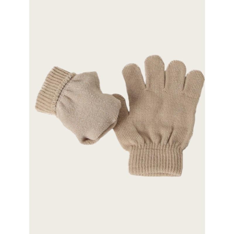 3pcs/set Children's Winter Warm Double Ball Knit Hat Scarf Gloves For Boys And Girls Warm And Cold-proof Suit