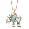 New Rhinestone Elephant Pendant High Quality Stainless Steel Chain Women's Street Style Accessories Fashion Necklace Jewelry