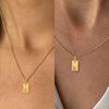 CARLIDANA Initial Necklace Engraved A-Z Alphabet Charm Necklace Box Chain Stainless Steel Women's Minimalism Jewelry Gift