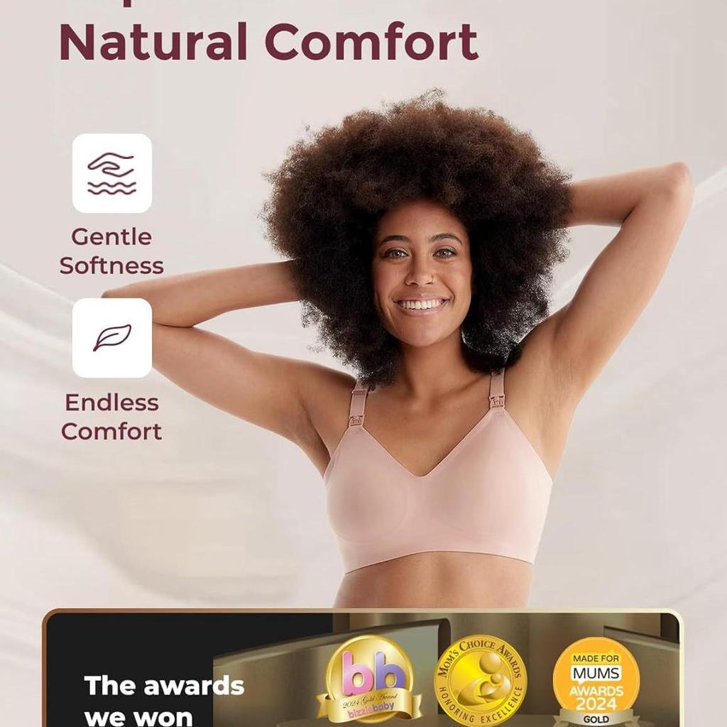 Reggiseno da allattamento senza cuciture Momcozy YN21 - Super confortevole e forma naturale Abbigliamento da notte per la maternità