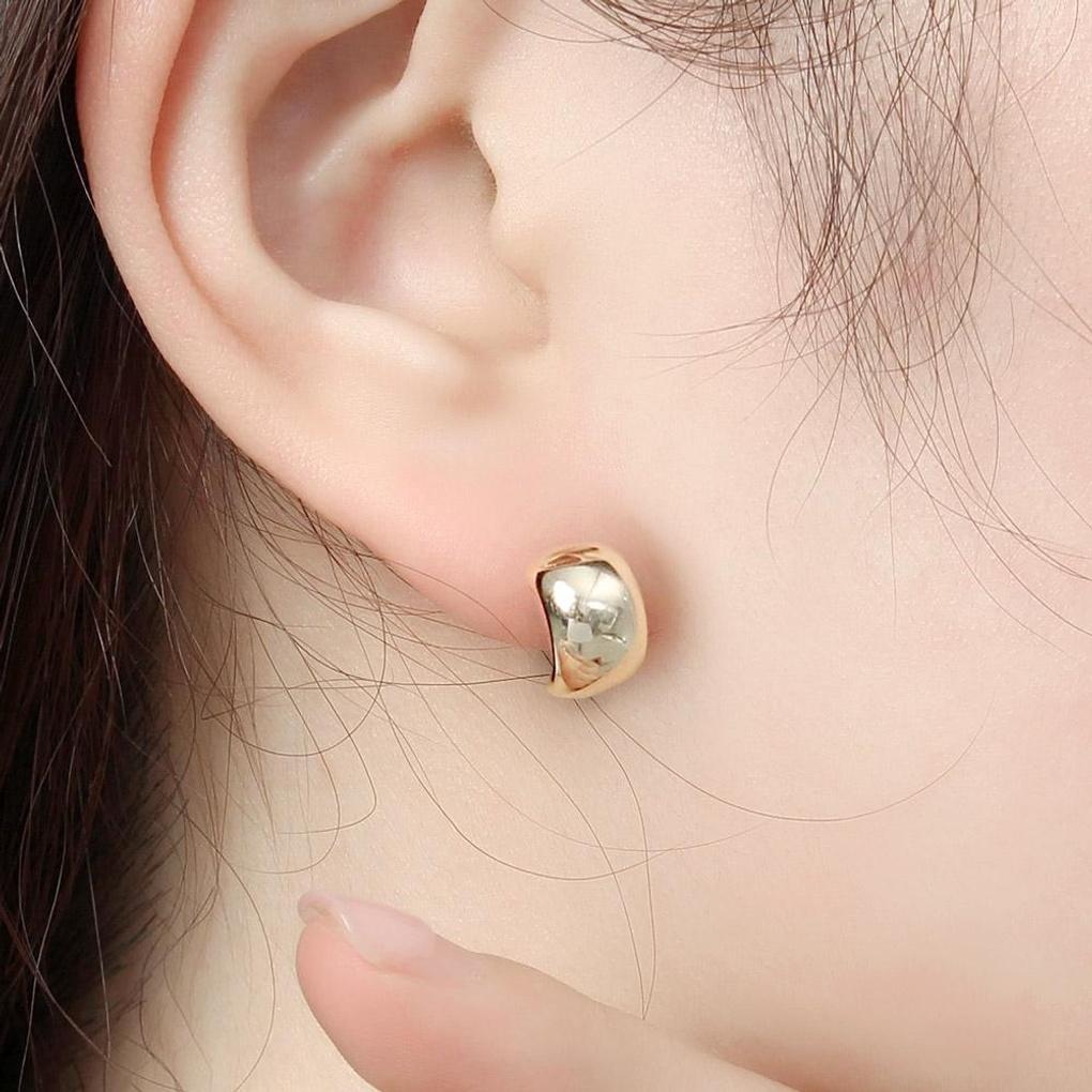 Women's Accessories Silver 925 Gold Plated Volume Earrings