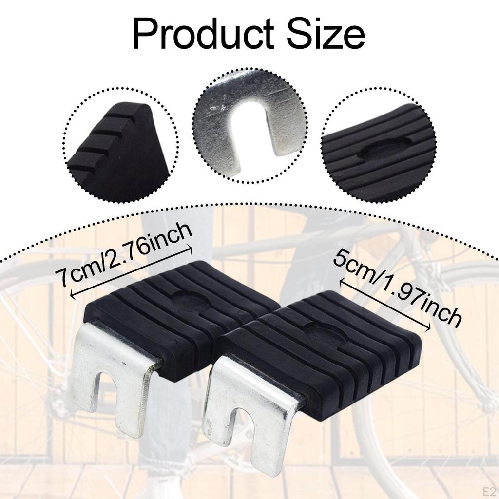 2 Pieces Bicycle Rear Pedals Foot Pegs Anti Skid Replacement Plates for Mountain
