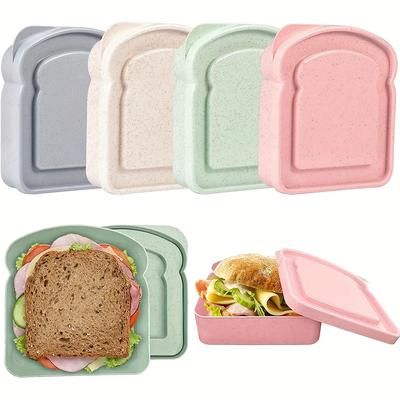 Wiederverwendbares Bento Sandwich Box Set BPA-frei mit Deckel Mikrowellengeeignet Stapelbarer Behälter für Schule Outdoor Picknick Küchenorganisator