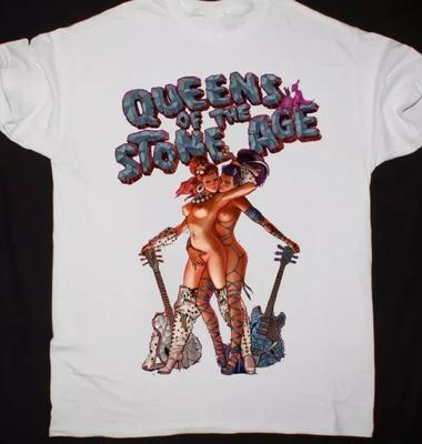 Queens of the Stone Age Band T-shirt Unisex Katoen T-shirt Maat