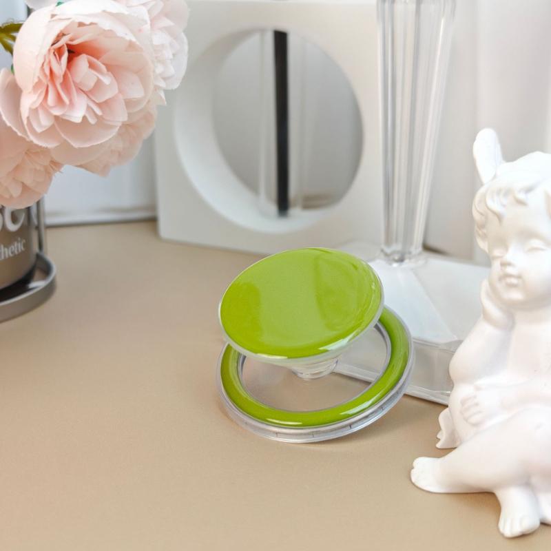 Dual-Magnetic Folding Phone Grip Stand for MagSafe – 360° Rotatable Finger Ring! Portable Desk & Car Mount