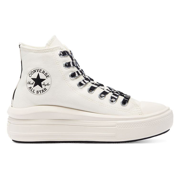 Converse Chuck Taylor All Star Move High Archive Print - Egret Women Sneakers Cream Black 570974C