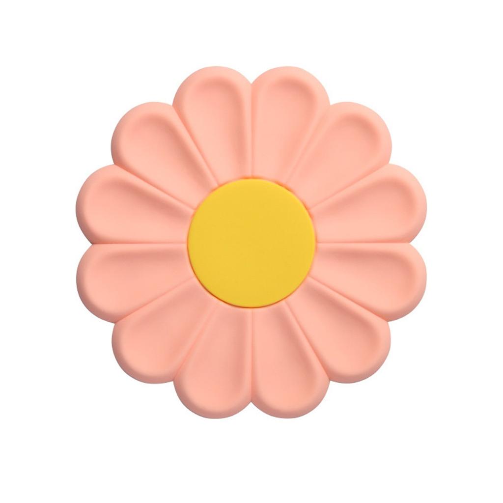 Cartoon Flowers Shape Heat Resistant Silicone Mat Drink Cup Pad Non-slip Pot Holder Table Placemat Kitchen Accessories Gadget