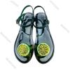 Fashion Women Fruit Sandals Transparent PVC Flat Flip-flop Sandal Ladies 2025 Summer Outdoor Fashion Non-slip Buckle Strap Beach Shoes