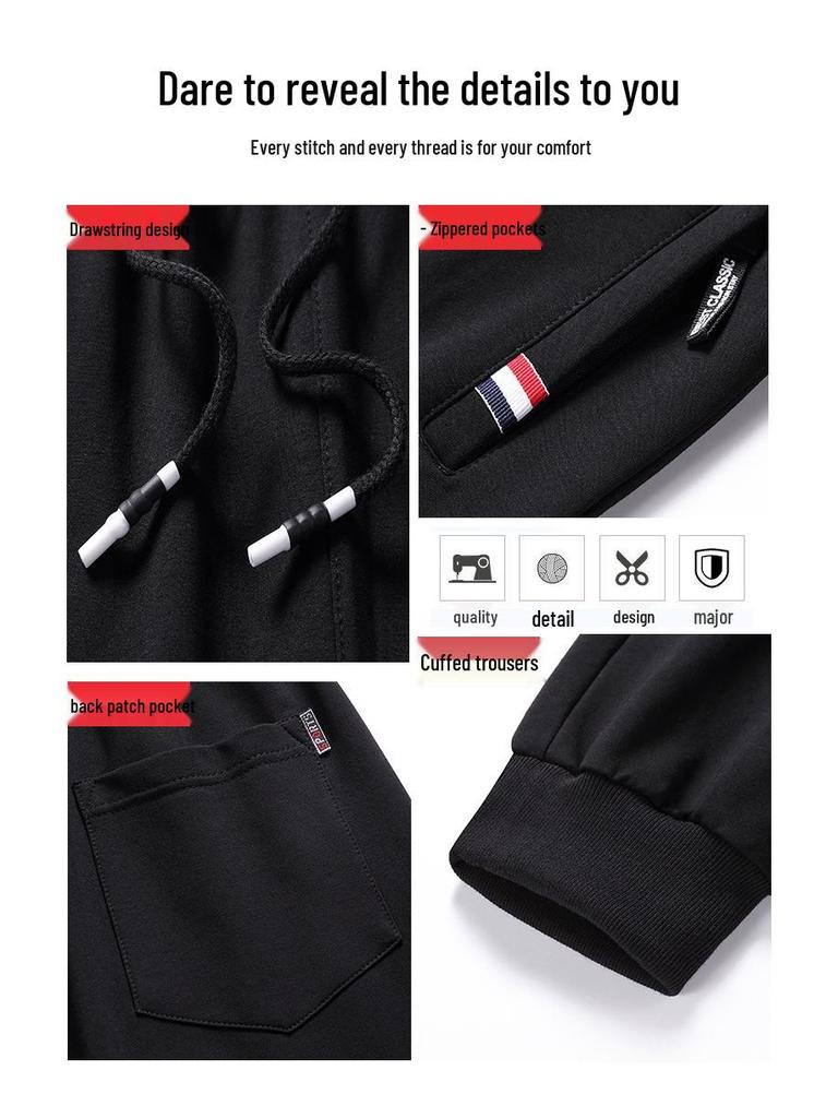 Herren Übergröße Strick Jogginghose mit Bündchen an den Knöcheln