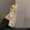 Plaid Star Leather Phone Case with Electroplated Window Sticker for iPhone 16 Pro Max and Apple 17.