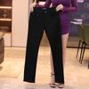 Black summer thin pants slimming new light luxury men's jeans slim straight nine-point pants versatile