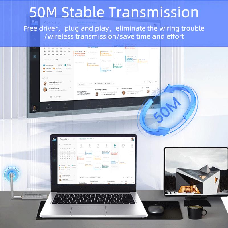 50M 4k Wireless Video Transmitter Receiver HDMI-Compatible Extender TV Stick Screen Mirror Adapter Switch DVD PC to TV Projector