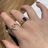 "Gypsy" Korean Bauhinia Ring For Women'S Niche High-End Sense Slightly Inlaid With Purple Zirconium Index Finger Open Ring